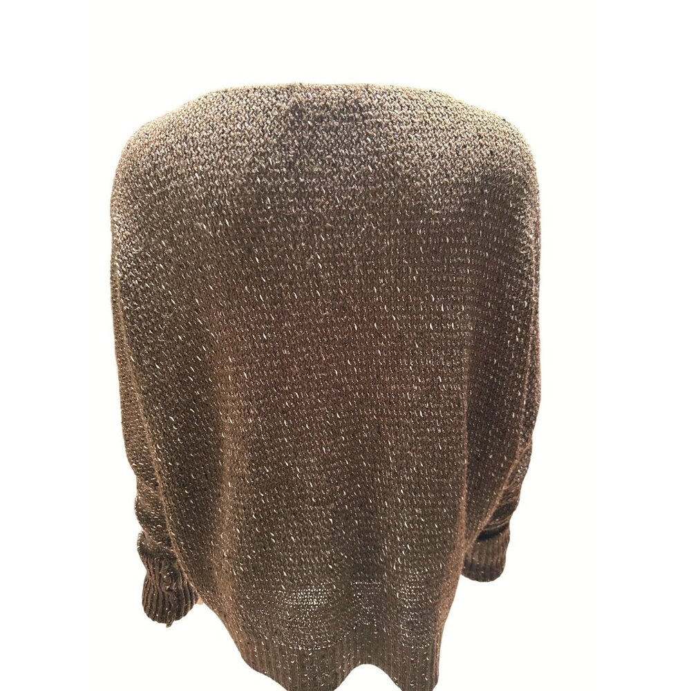 Cotton Emporium Crop Top Boho Cut Sweater M Olive Green Knit Acrylic Poly Blend - Picture 3 of 8
